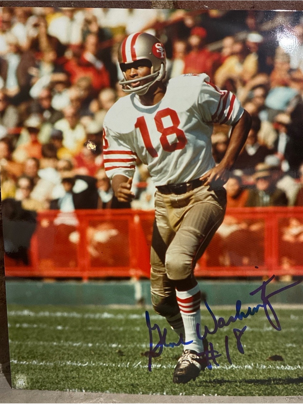 Gene Washington signed SAN FRANCISCO 49ERS 8 X 10 photo Picture Autograph